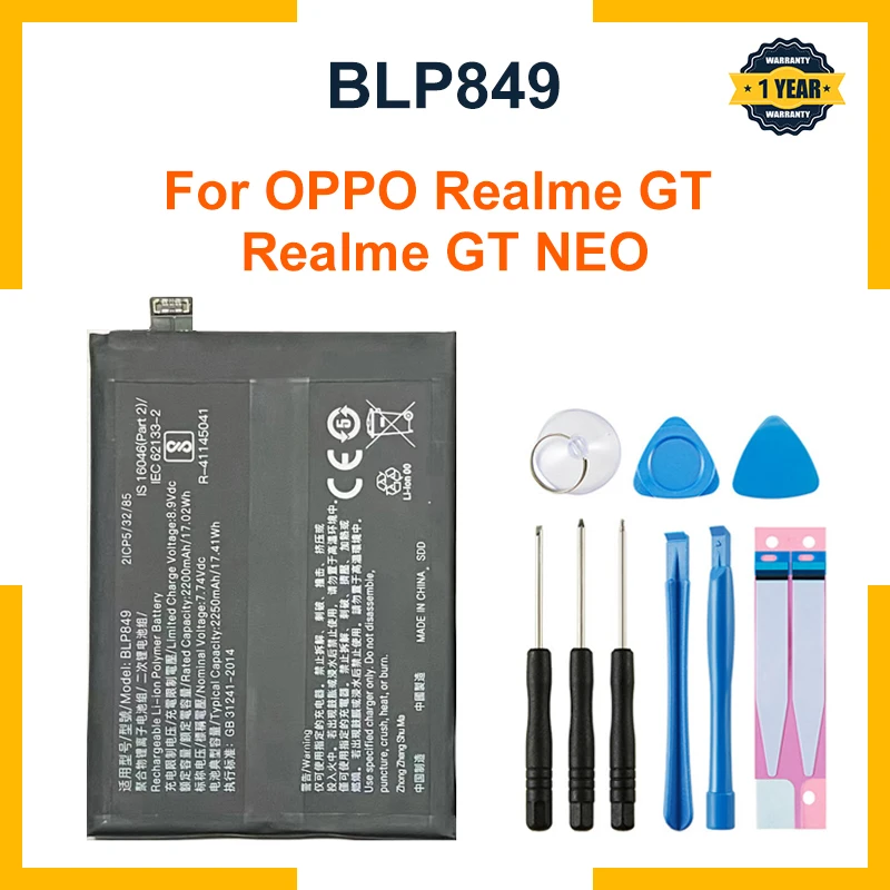 

2250Mah BLP849 Batter for Realme GT BLP849 battery