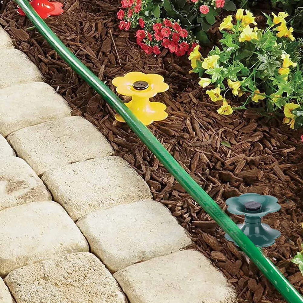 

4pcs Watering Pipe Wheel Hose Guides Heavy Duty Garden Lawn Stakes Roller Ground Outdoor Durable Long Spikes Plant Protection