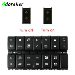 For Nissan Tiida Qhashqai X-TRAIL Patrol Y62 2008-2014 Car LED Dual Switch Fog Light Music Differential Switch Button