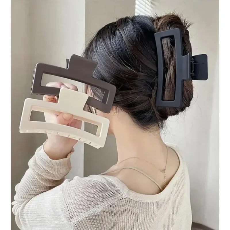 4Pcs/Set Women Girls Claw Clips Coffee Black Hair Claw Nonslip Crab Hairpins Barrette Fashion Hair Accessories Gifts