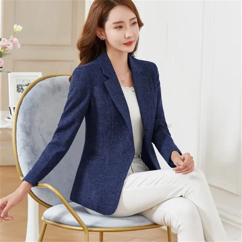 Women Blazer Hot Sale Femme Ladies Blazers Americana Mujer Hot Sale Spring Tweed Hot Sale Fall