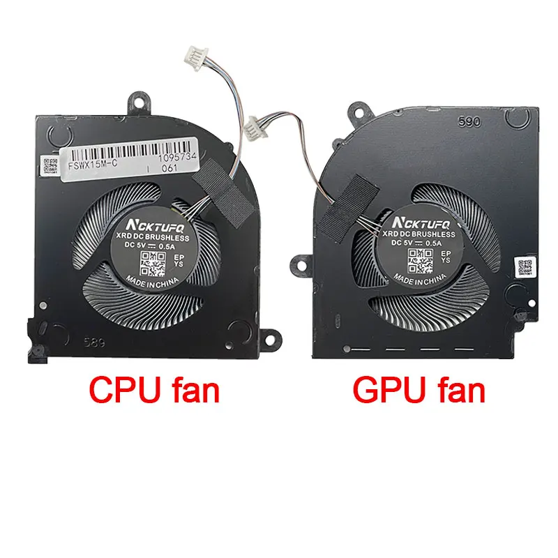 New CPU+GPU Cooling Fan for MSI Stealth 15M A11SEK A11UEK MS-15B1 1562 1563 B12UE 12th BS5405HS-U5X BS5405HS-U5Y DC 5V 1A