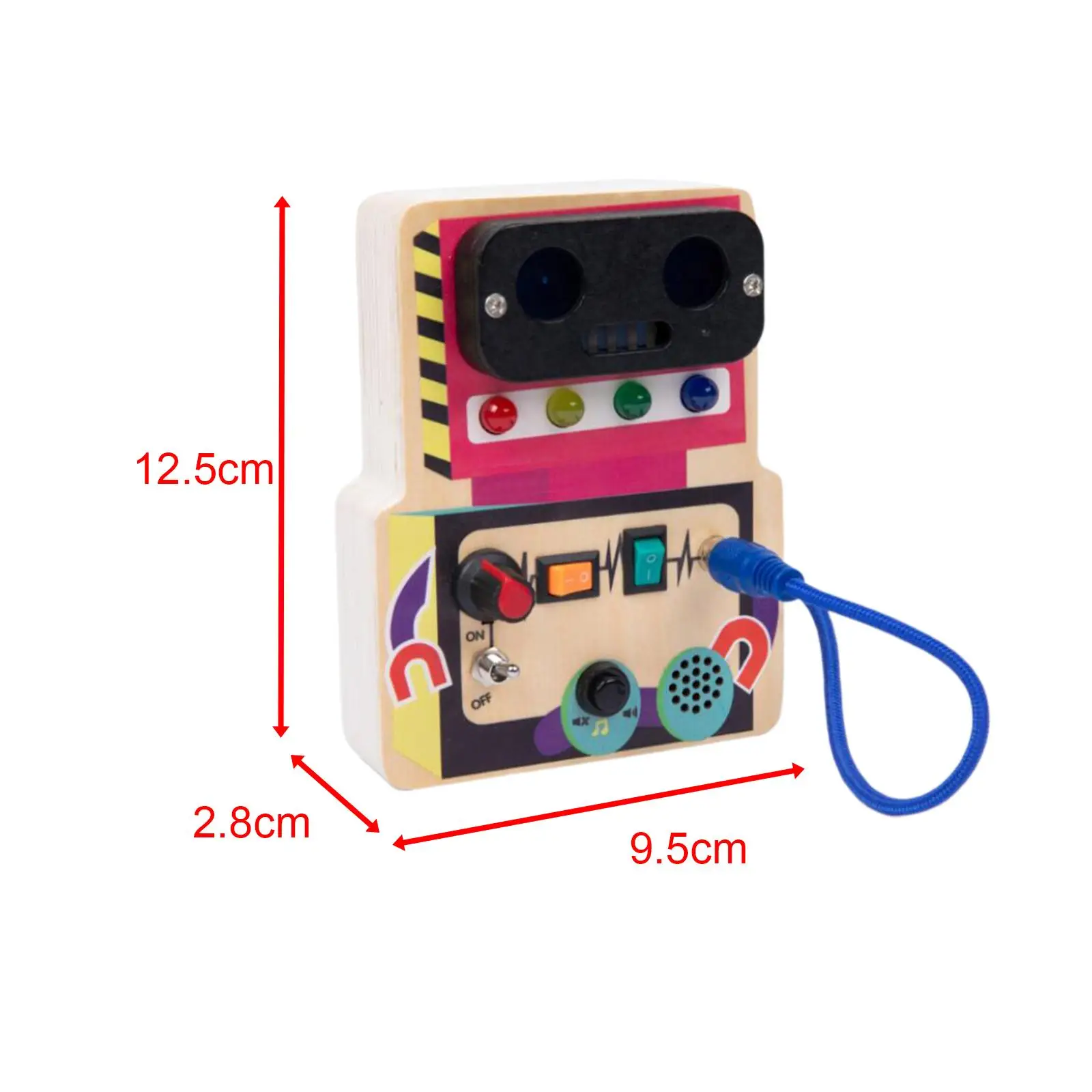 LED Montessori Busy Board Lights Switch Busy Board for Boys Girls Children