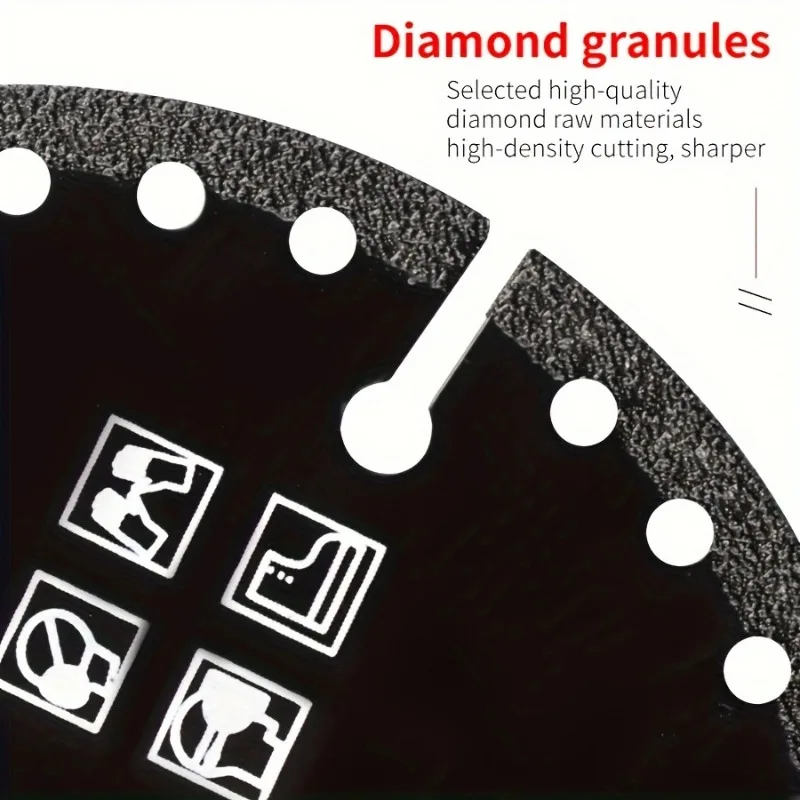 125mm Metall-Schneidblätter mit Diamantbeschichtung - Scharfe Scheiben für Stahl, Aluminium, Beton, Stein, Marmor, Eisen Schneidscheiben – Detail 5