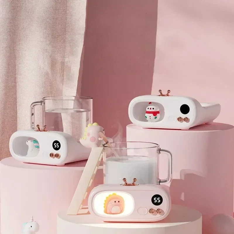 Neue Geräte elektrische Tasse Heizung Pad Auto-Off Kaffeetasse wärmer Matte für Home Office Milch tee Wasser mit wärmerem Nachtlicht