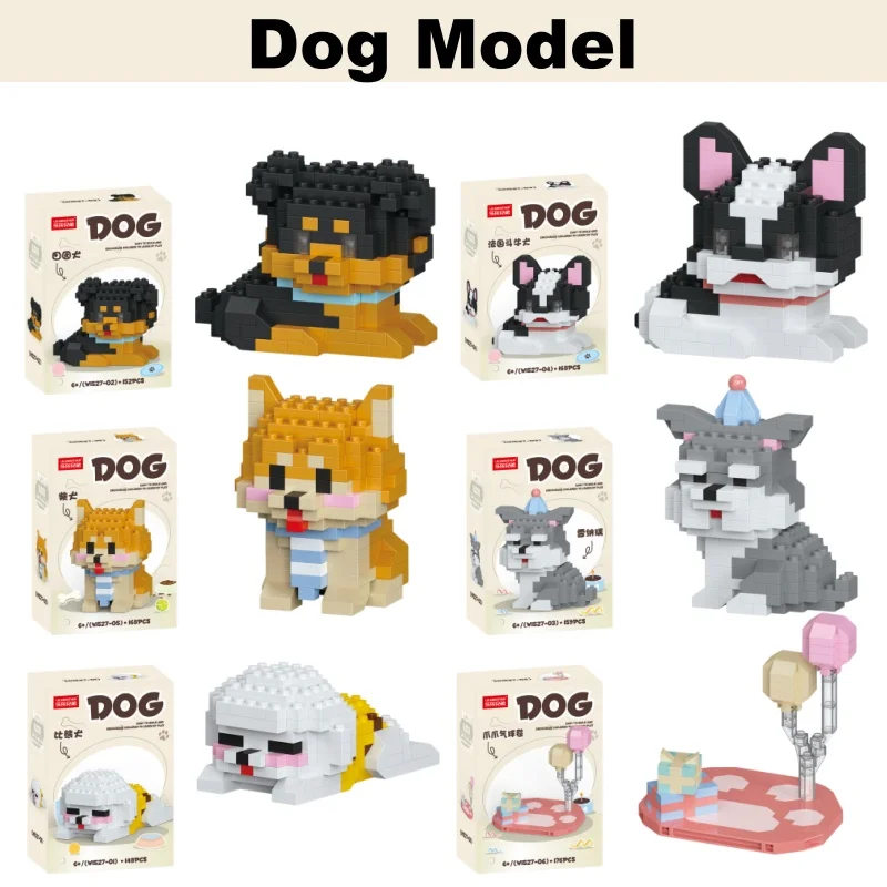 Set de Construcción de Micro-Bloques con Temática de Border Collie, Rompecabezas Educativo para Niños, Regalo de Cumpleaños, Decoración de Escritorio DIY