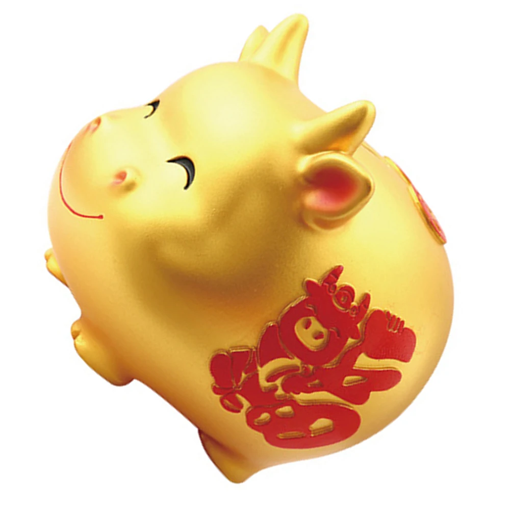 

Ox Saving Pot Premium Vinyl Money Storage for Children Year of Gift Lovely Cattle Design Organized Coins Bills Holder