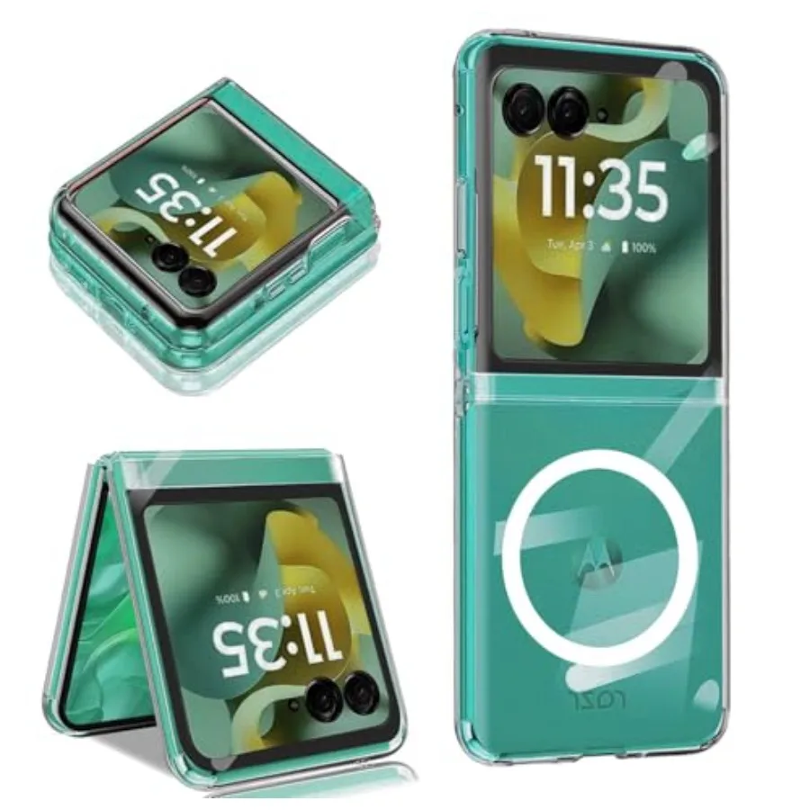 

for Motorola Razr 2026 Case Clear, Magnetic Razr 2025/Motorola Razr 2024 Phone Case [Compatible with Magsafe], Shockproof TPU C