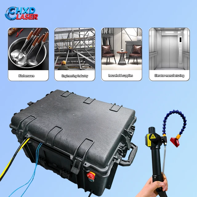 

Портативная автоматическая машина для очистки импульсным волоконным лазером, удаление ржавчины и краски с нержавеющей стали, быстрое действие, водяное охлаждение, 200 Вт, новинка