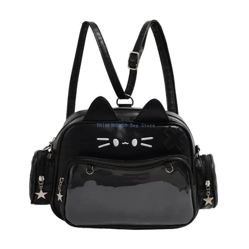 

340D Multifunctional Itabag Cats Backpack for Pin Enthusiasts with Display Window