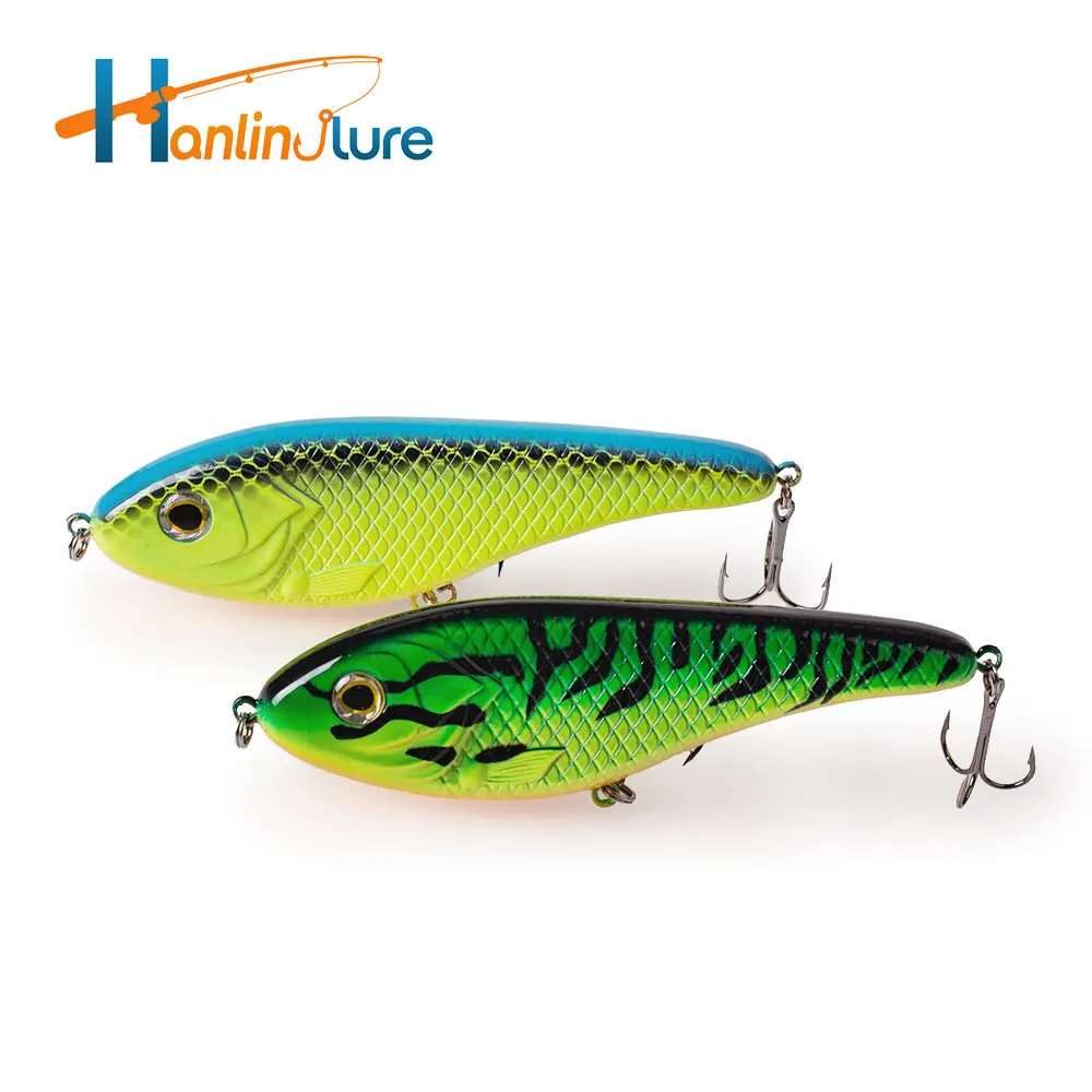 

Hanlin 155mm/81g Glider Jerkbaits Fishing Lure Sinking Slider Bait Wobbler Artificia Rattlin Hard Body Musky Pike Bass Tackle