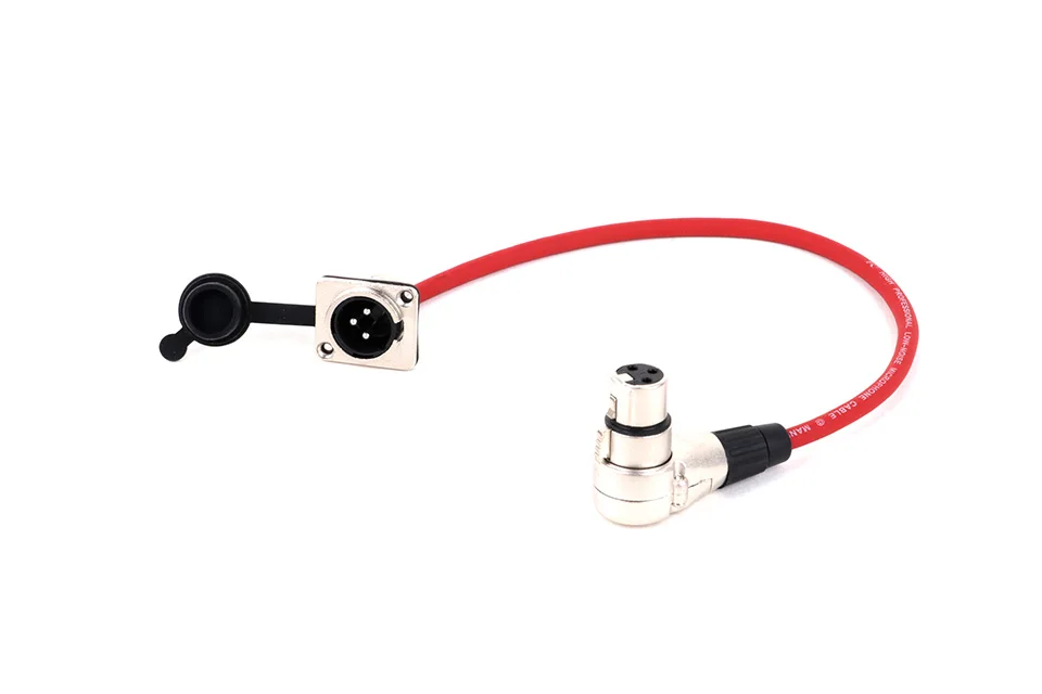 Xlr-Kabel 3-polige d-Typ xlr-Stecker halterung an 3-poliger xlr-rechtwinkliger Buchse, mehrfarbiges Kabel für Mikrofon mischer 0,3-15m – Detail 3