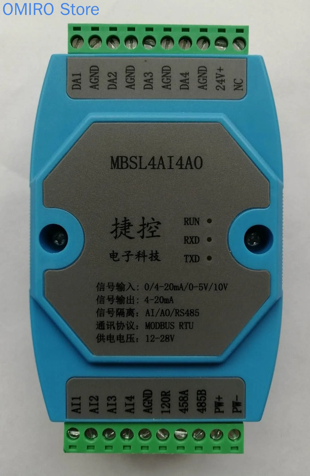 

4-channel 4-20mA Analog Acquisition Input and Output RS485 MODBUS Acquisition Module Communication Isolation Signal