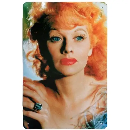 Vintage Lucille Ball Metallschild 50er Jahre I Love Lucy TV-Schauspielerin Retro Blechschild