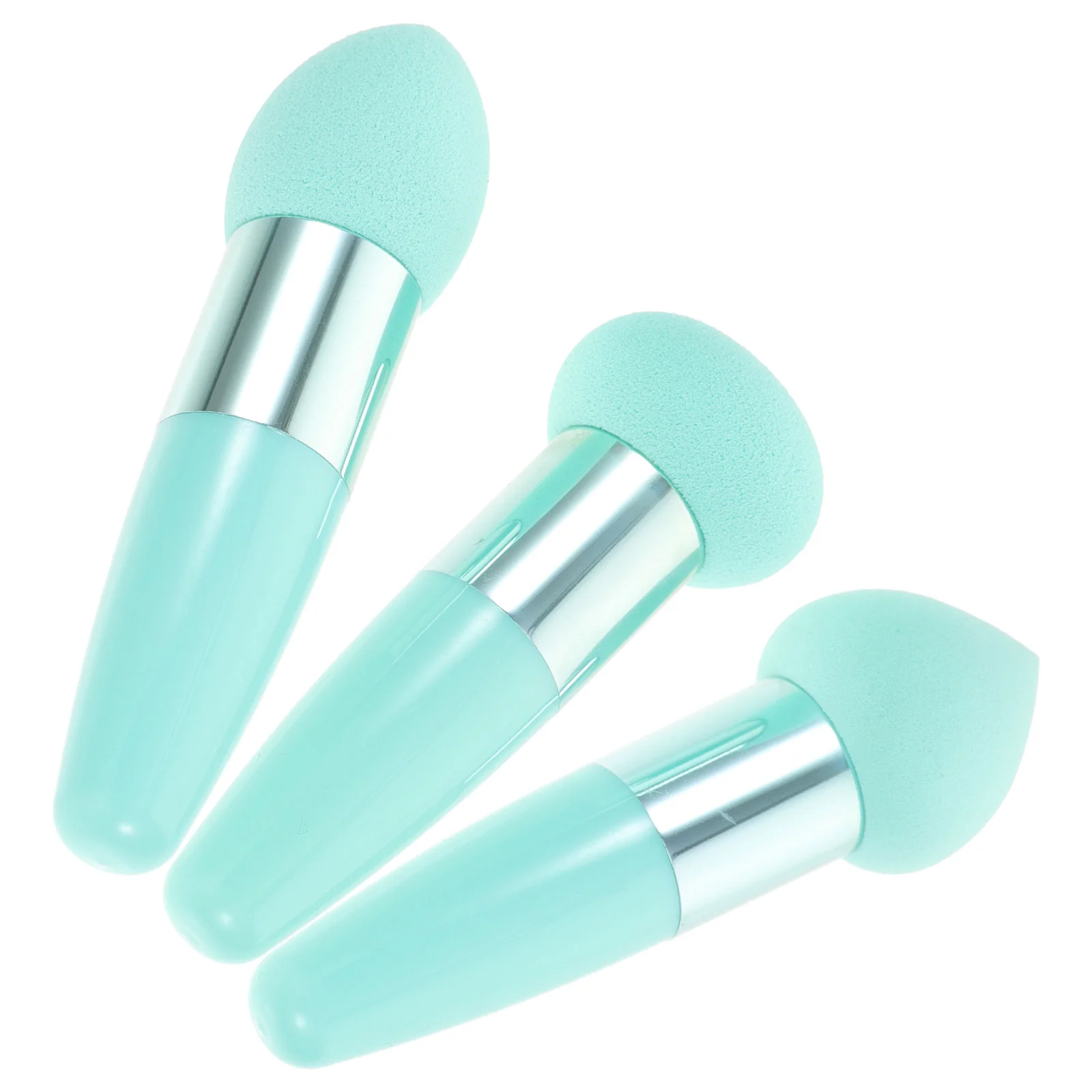 3 Pcs Powder Makeup Little Mushroom Pen Portable Sponges Accessories Supple Applicator Brush Beauty Pens Green Miss