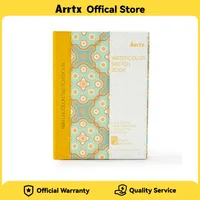 Cuaderno de bocetos de acuarela Arrtx, 100% algodón sin ácido, 140lb/300gsm, cuaderno de diario de acuarela de tapa dura con prensa en caliente, 20 hojas