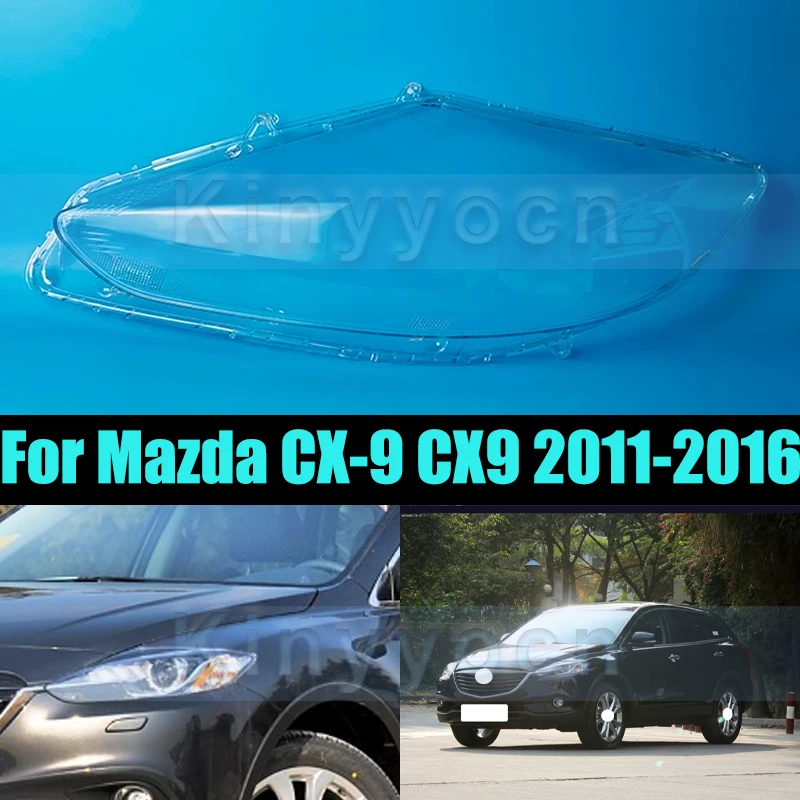 

Front Headlight Glass Cover For Mazda CX-9 CX9 2011-2016 Front Headlight Shell Headlamp Transparent Cover Lens