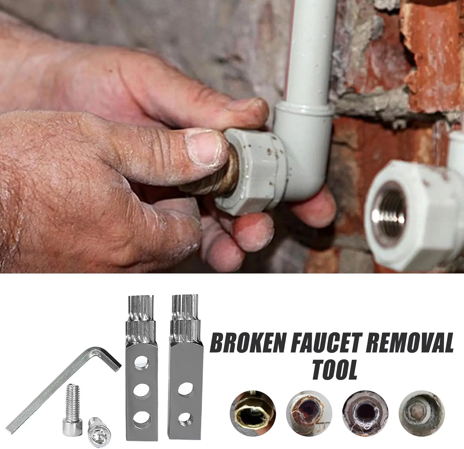 Faucet Removal Tool Faucet Water Pipe Removal Device Indoor Long Multifunct Faucet Efficient Pulling Expansion Repair Tools