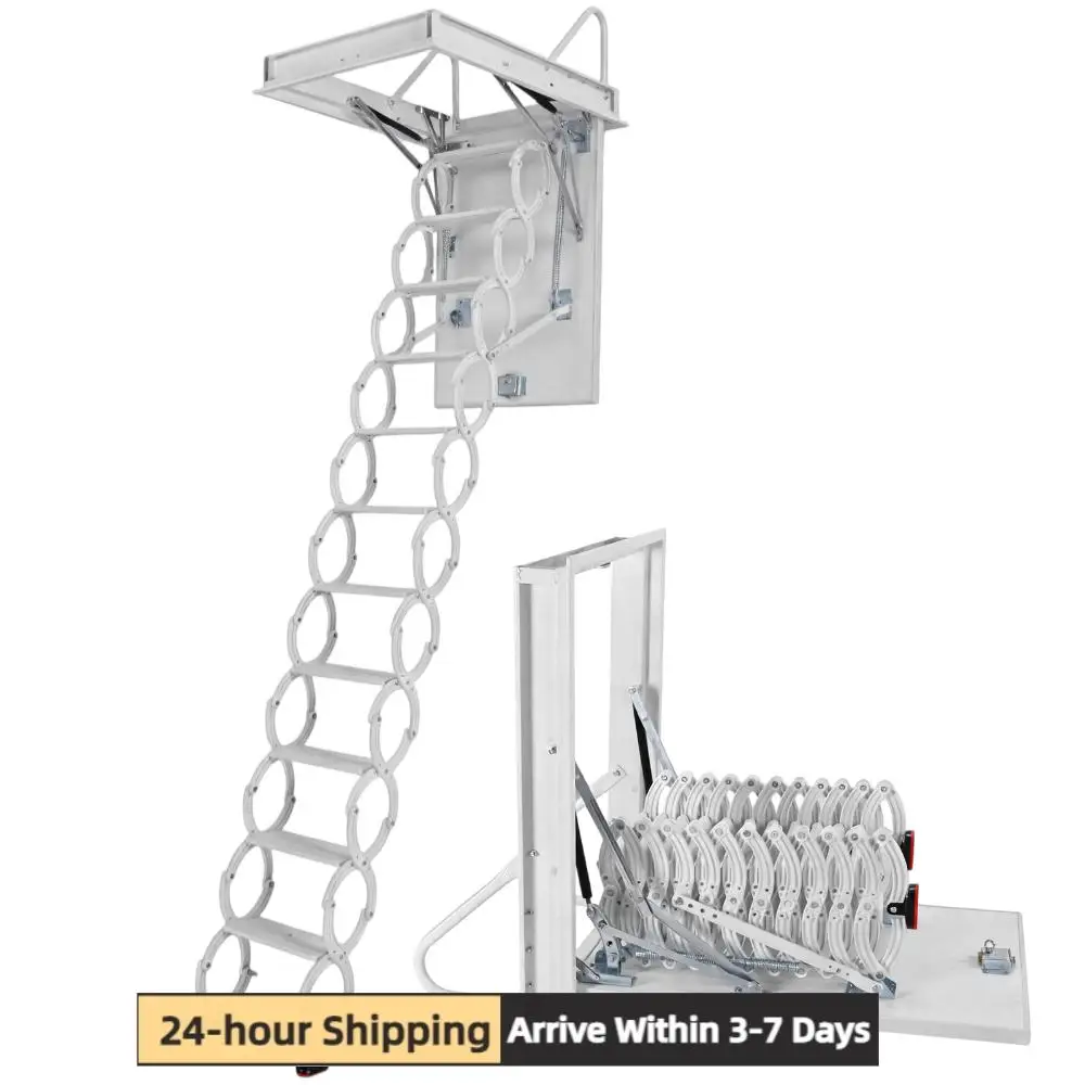 

Выдвижная чердачная лестница-стремянка для потолка, усиленная, грузоподъемность 300 кг, складная, для подвала
