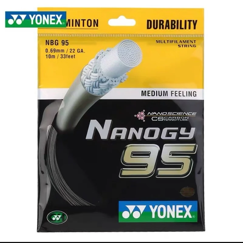 YONEX Badminton String Yonex BG95（0.69mm）NBG95 badminton Racket String BG95 Nanogy for Medium Feeling