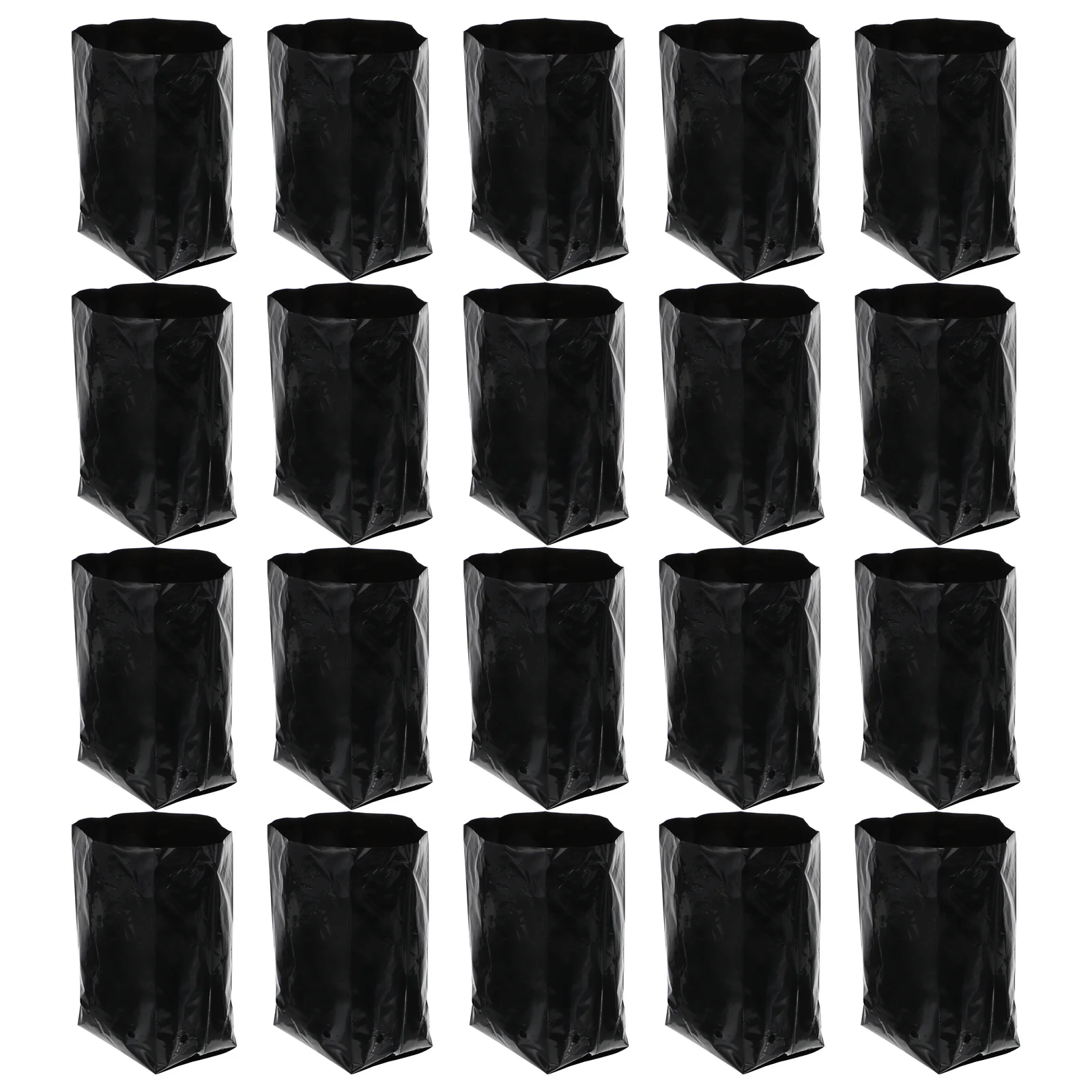 

100 Pcs Plant Sapling Bag Farming Potato Planting Nursery Plastic Grow Black Gardening