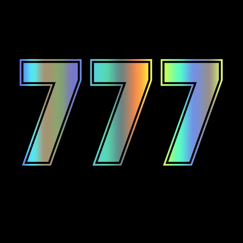 Fun Racing Car Number 777 Sticker Truck Bumper Rear Window Laptop Waterproof Car Beauty Sticker Cover Scratches