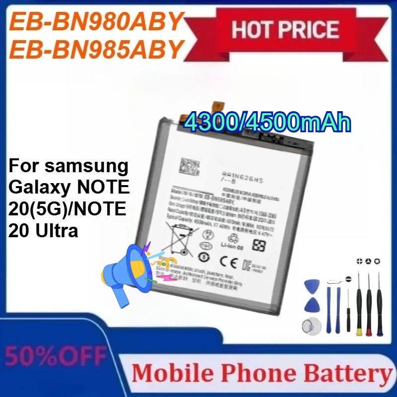 جديد EB-BN980ABY EB-BN985ABY بطارية 4300/4500mAh لأجهزة سامسونج جالاكسي نوت 20/نوت 20(5G) بطاريات الترا مع أدوات