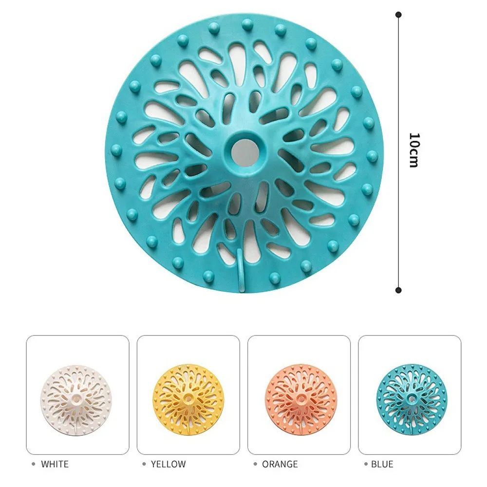 2pcs Bathroom volcano anti clogging floor drain cover, kitchen bathroom sink filter, hair drain, hair filter