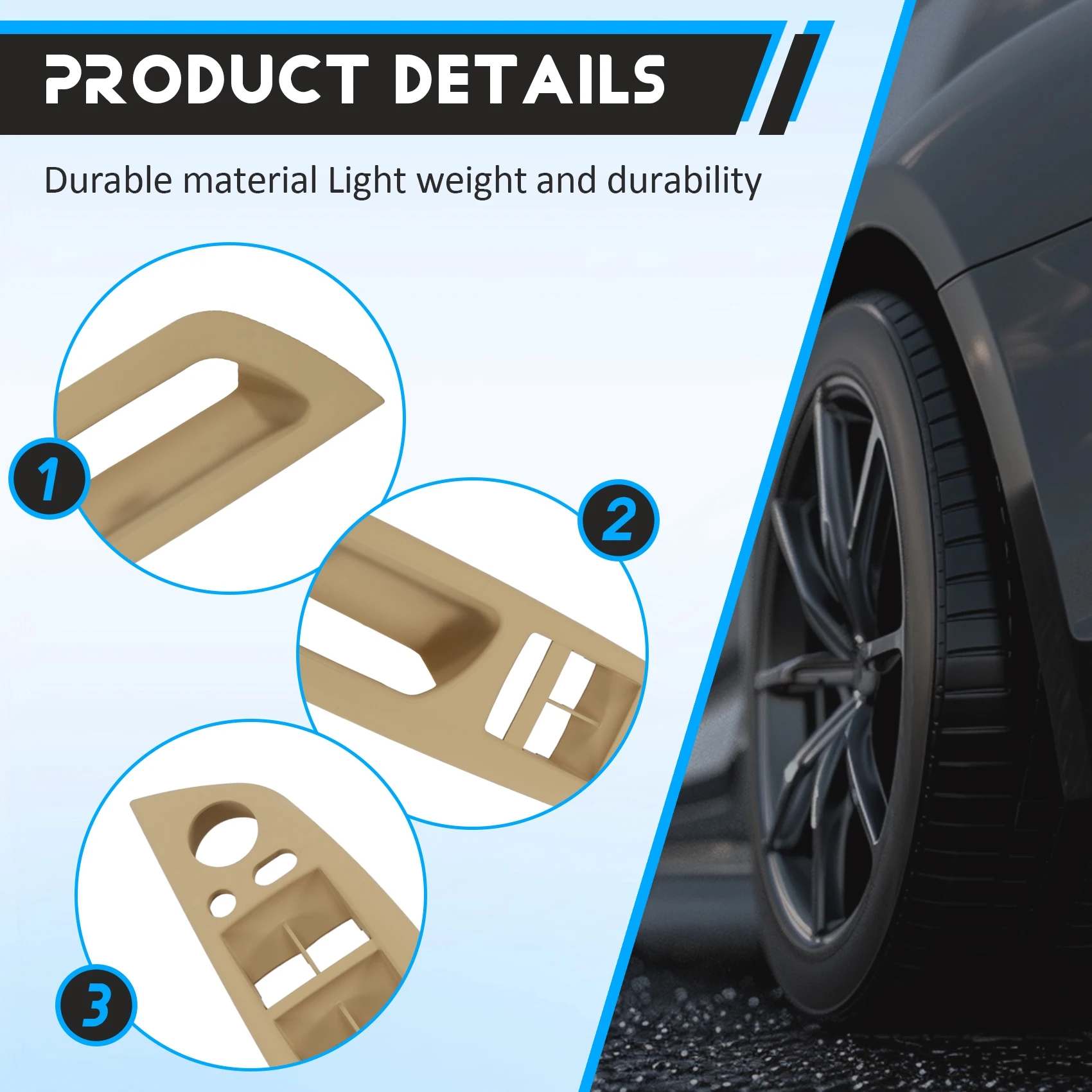 Inner Armrest Panel Cover LHD Car Interior Door Pull Handle Replacement For BMW X5 X6 E70 E71 E72 2007-2013 Beige
