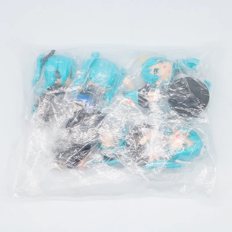 6PCS/Set  Anime Hatsune Miku Action Figures Mini Q Version Character PVC Model Table Decorations Ornaments Collectible Toys Gift