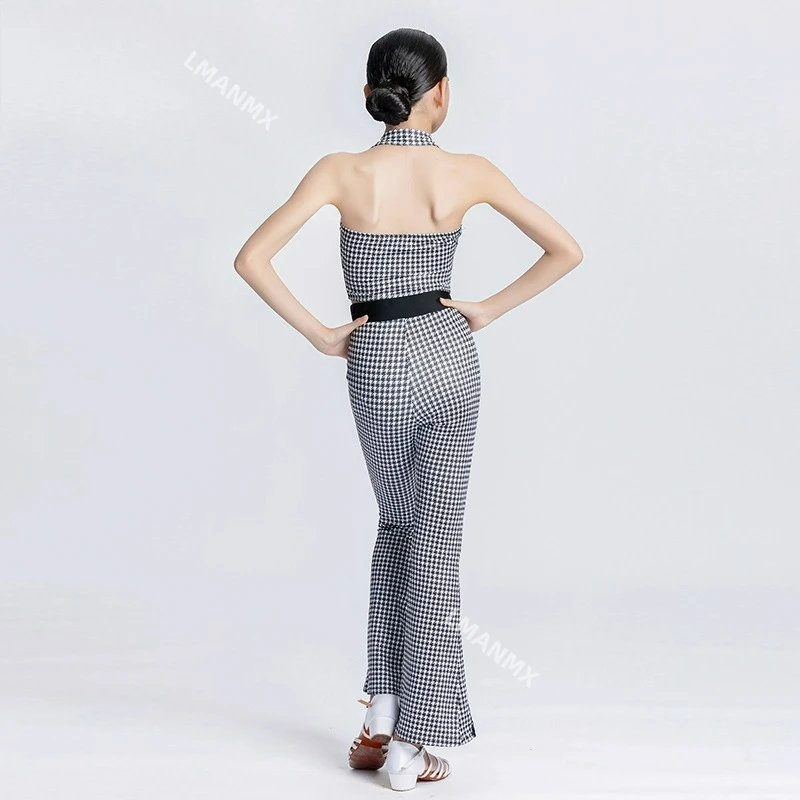 Latin dansbroeken voor meisjes, uitlopende broeken met hoge taille voor afslankende benen en trainingskleding