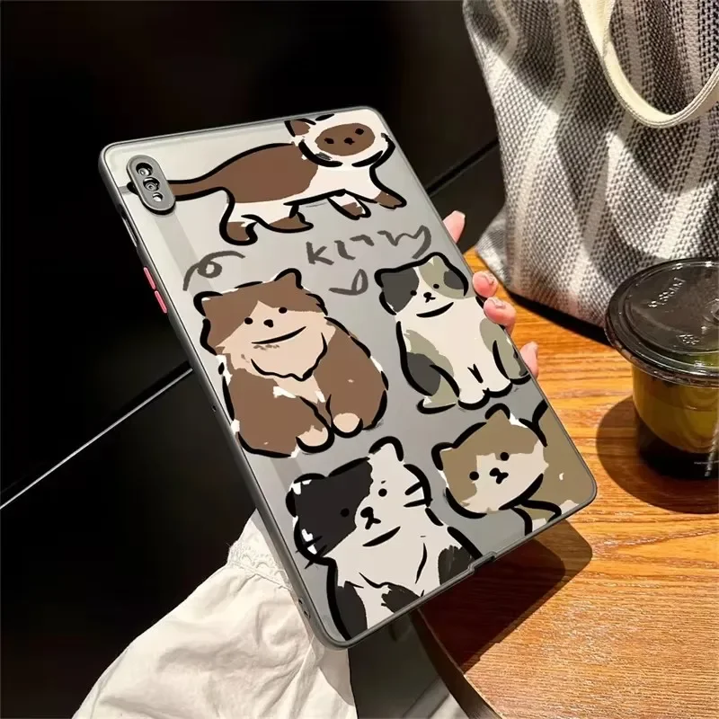 

Cute Cats Case for Samsung Tab A9 8.7 Plus A8 A7 S6 Lite 10.4 S7 S8 S9 11 X200 T290 S7 FE S8 Plus 12.4 Hard Matte Tablet Case