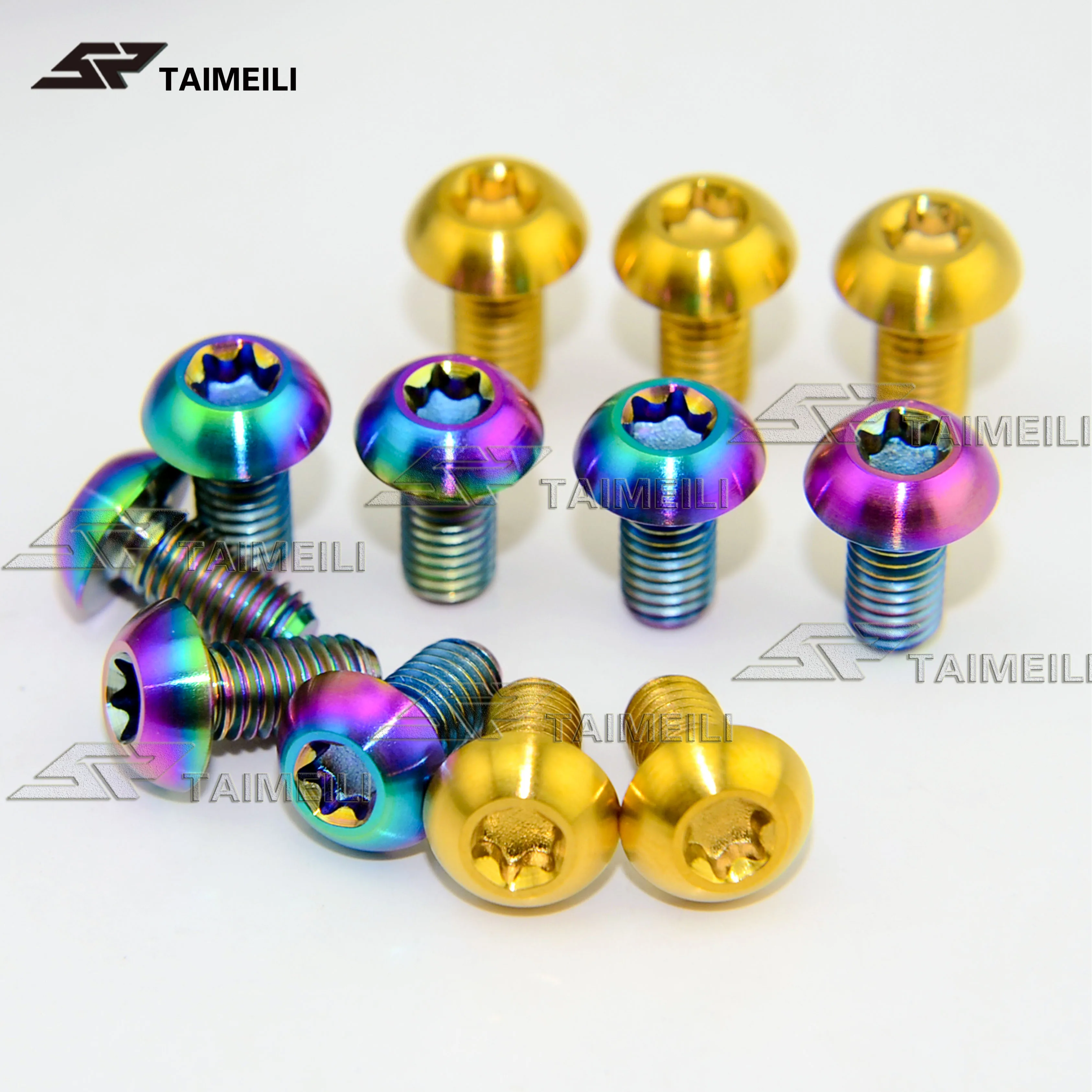12 Stück/Titan-Bolzen M5*10mm Mountainbike-Bremsscheiben-Befestigungsschraube GR5-Material M5 Titanlegierung Metallbearbeitung Taimeili – Detail 2