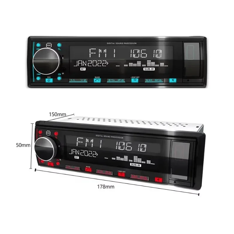 Car multi-function player, remote control, hands-free, speakers, fast charging function