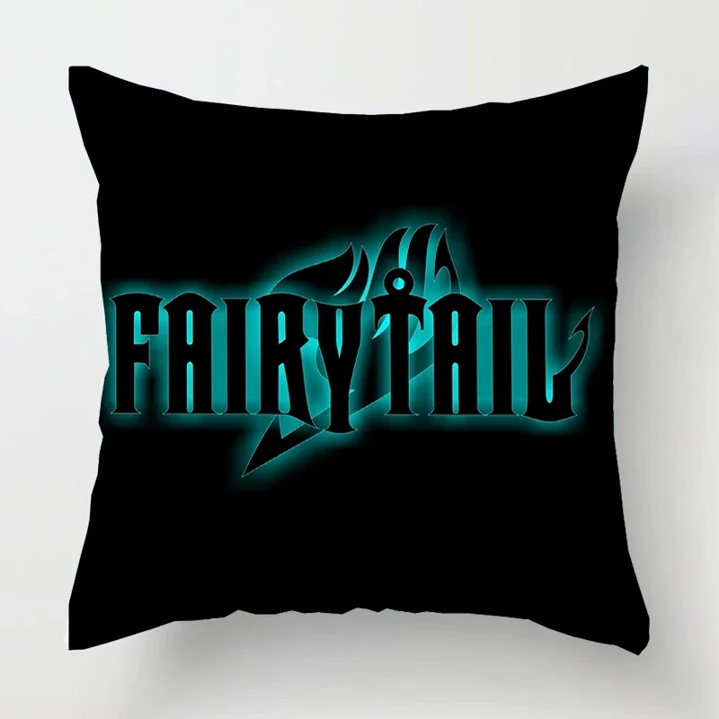 Anime FAIRY TAIL Pillowcase Cartoon Natsu Dragneel Erza Scarlet Harajuku Home Decor Waist Pillow Case Kids Bedroom Cushion Cover