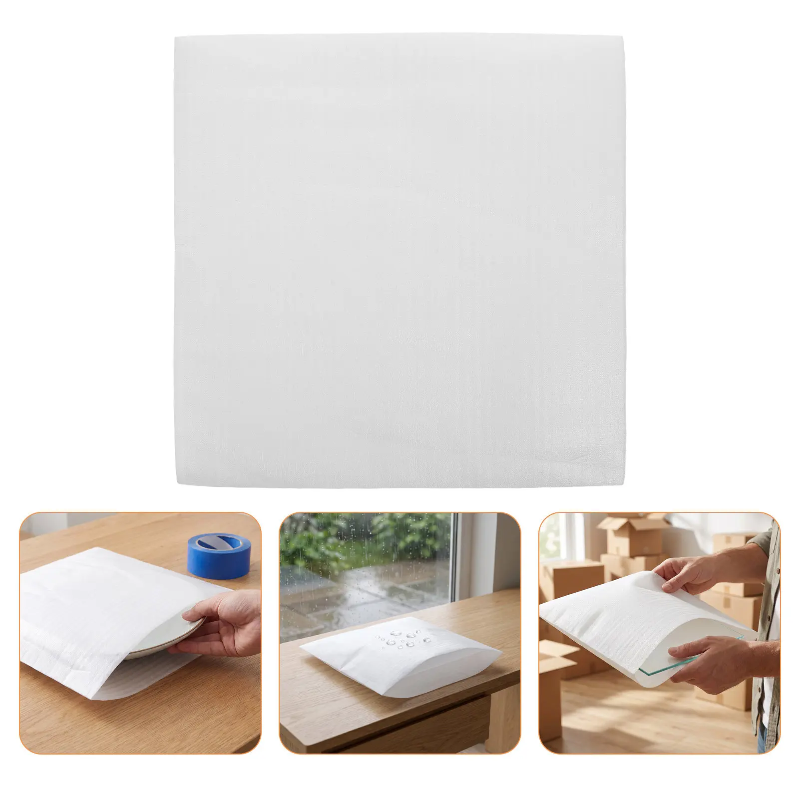 100Pcs Pearl Cotton Foam Packing Pouches Double Sided Laminated Moisture Barrier for Plates Dishes Shipping Supplies view 3
