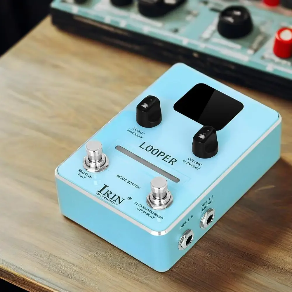 

﻿ IRIN XS-02 Loop Pedal Pro Looper Station 160min Storage Dual Footswitch Real-time LED USB-C Audio Hub tage & Studio Dominator