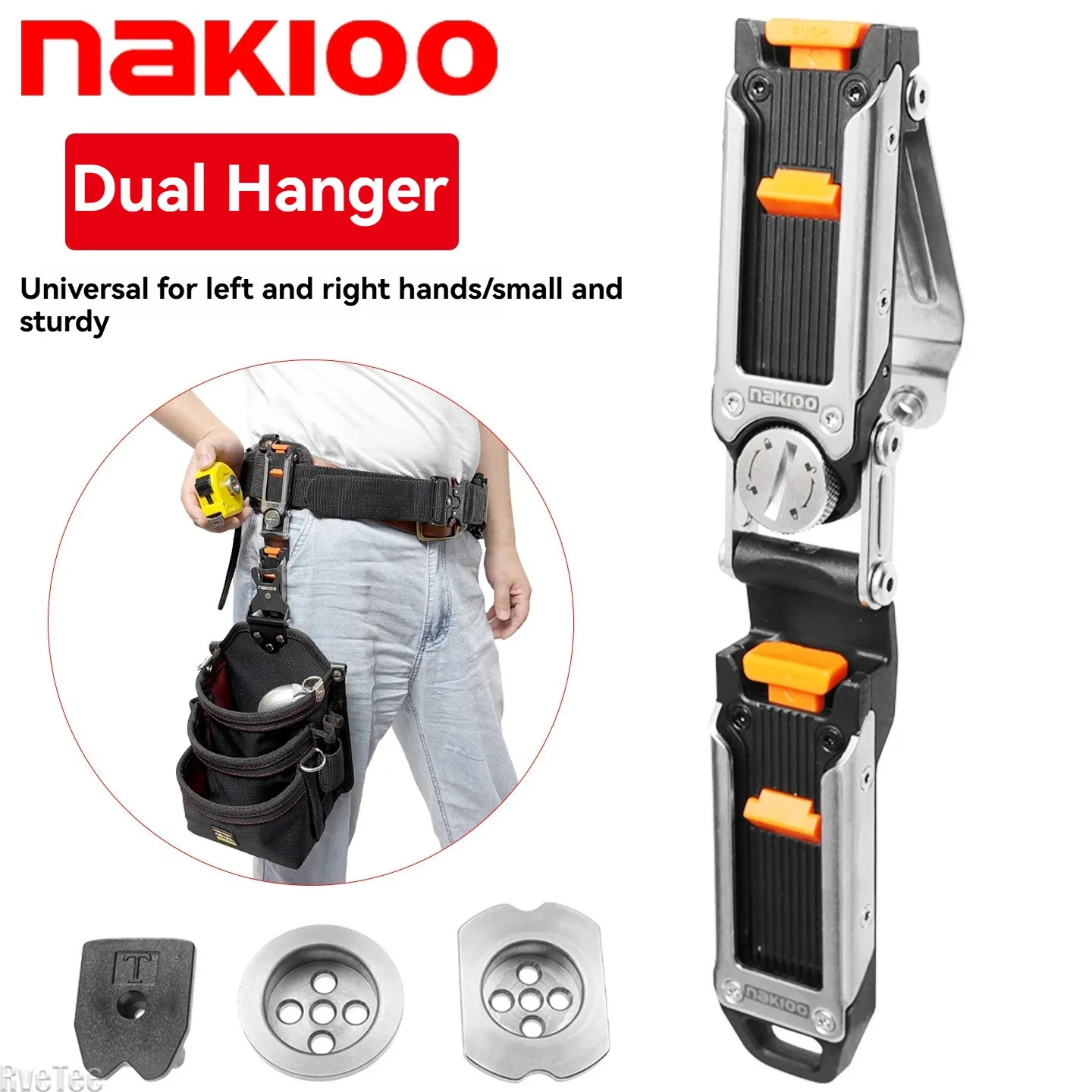 Electrician Quick-Hang Buckle, Parallel Narrow Design, Modified Hanging Holder for Tape Measure & Power Drill