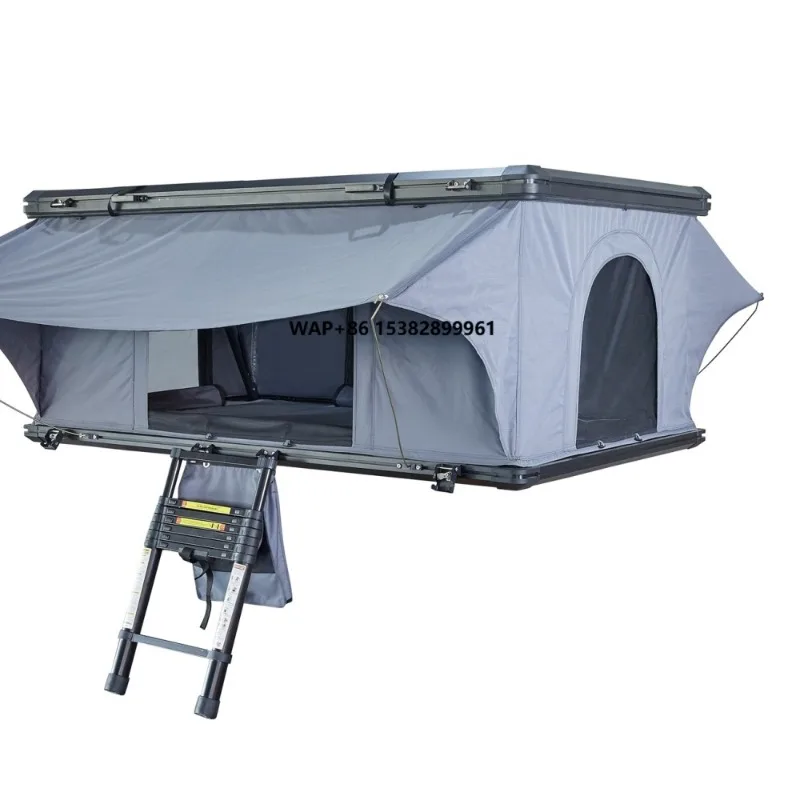 RTT 3-Person Four-season Aluminum Hardshell Roof Top Tent Aluminum Telescopic Ladder High Quality Modern Style Universal Mount