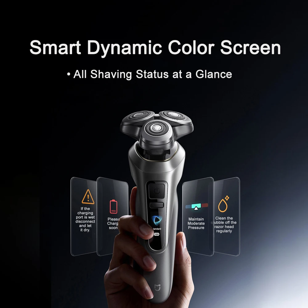 MIJIA Electric Shaver Pro – 360° Floating Head,Dual Ring Lock,Smart Color Display,IPX8 Wet & Dry,USB-C,Long Battery Razor image 4