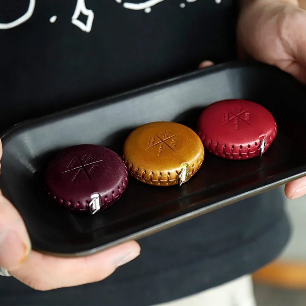 

Ручная работа, верхний слой из воловьей кожи, мини-измерительная лента, высококачественная бытовая рулетка, портативная мини-рулетка