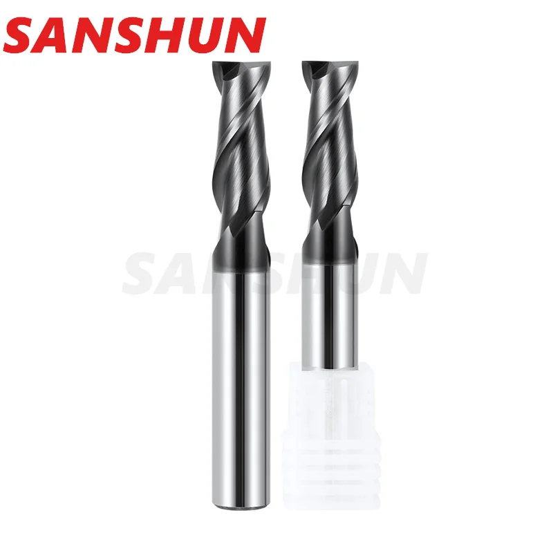 HRC68 2Flutes tungsten steel flat bottom milling cutter keyway cutter Special end milling cutter for carbide slotting CNC cutter