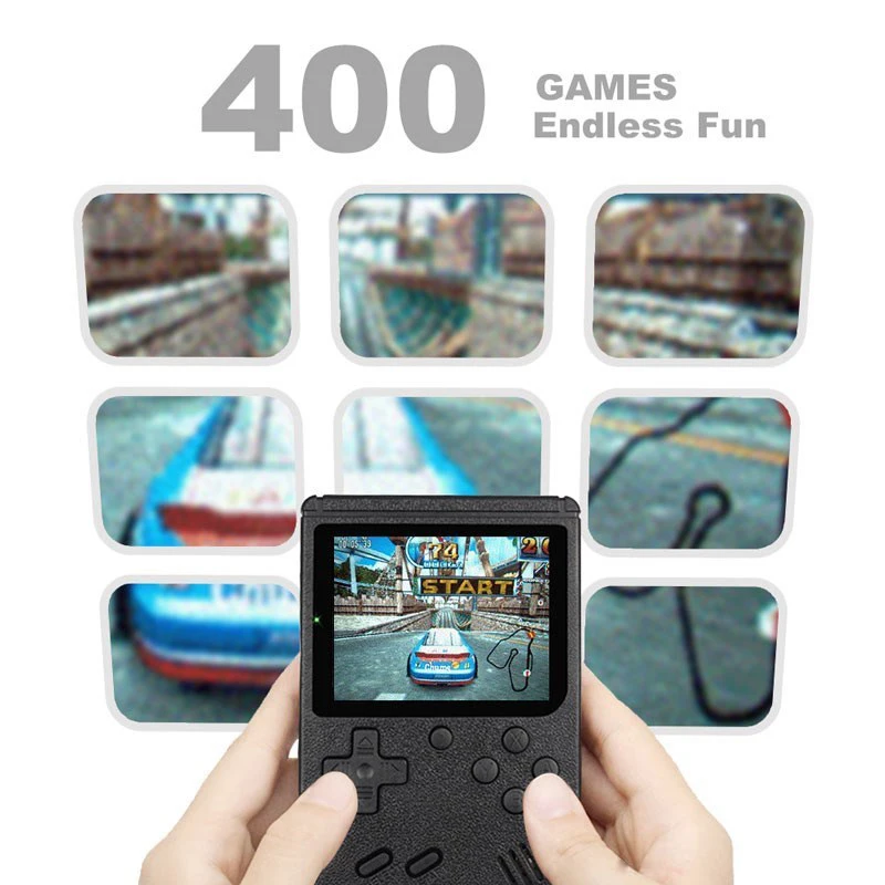 Built in 400 Games 8 Bit 3.0inch Handheld Game Console Portable Retro Video Game Console Classic FC Emulator Mini Gaming Machine