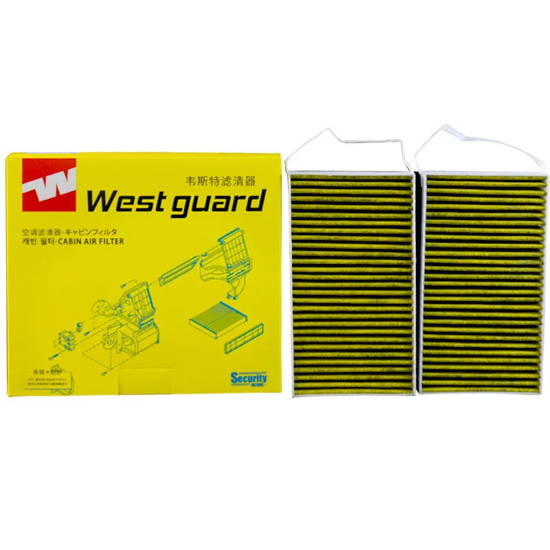 WESTGUARD 2pcs Activated Carbon Cabin Filter For BUICK GL8 CU3 2.4 2.5 3.0 26667649 9073292 MK9081-2P CUK22020-2 Set of 2