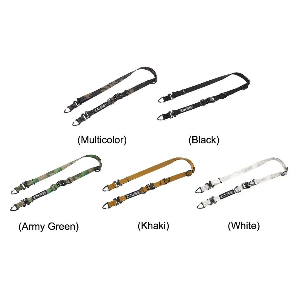 Outdoor Camping Molle Sling Shoulder Strap with Hanging Ring Quick Release Bag Strap Adjustable Crossbody Strap