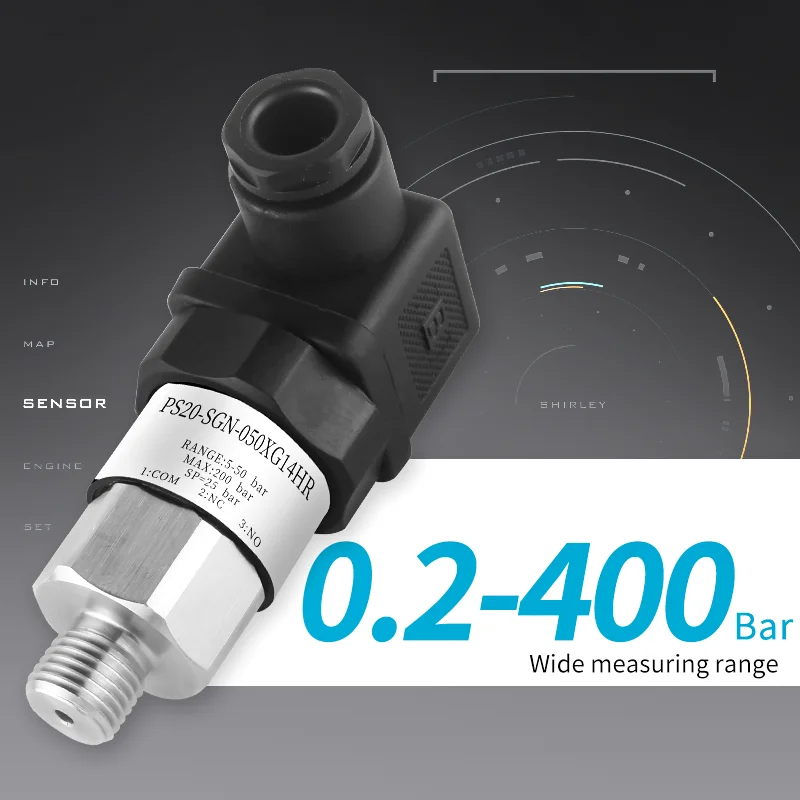 

0-400bar Mechanical pressure switch Stainless Steel 0-400bar G1/4 NPT1/4 M20*1.5 Diaphragm Piston Membrane Controller