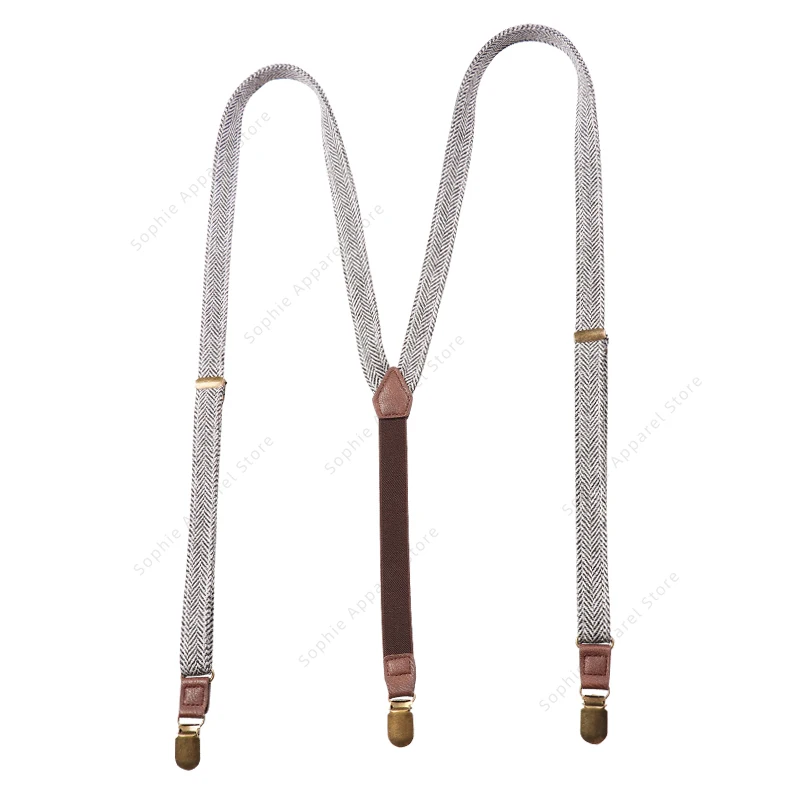 Bretelles Vintage pour hommes et pantalons, Style britannique, bretelles pour femmes et adultes
