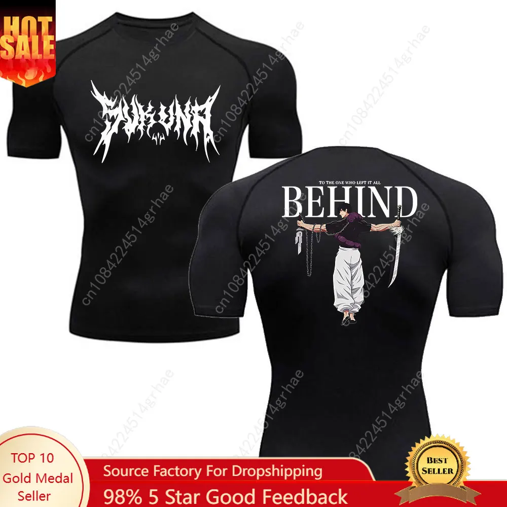 

Anime Jujutsu Kaisen Compression Shirt Men Fitness Gym Sport Running T-Shirt Rashgard Tops Tee Quick Dry Short Sleeve T-Shirt