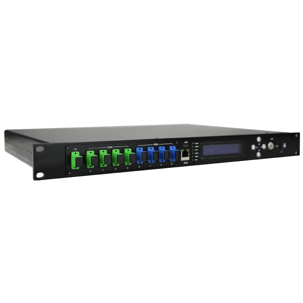 4 Output Port 1550nm Optical Fiber Amplifier 19/20/21/22/23dBm edfa 4 port catv wdm edfa amplifier