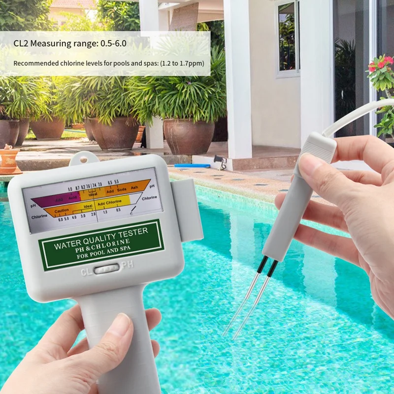 PC-102 CL2 Chlorine PH Tester Portable Digital Monitor Analysis Chlorine Analyzer Measuring Tool Durable A